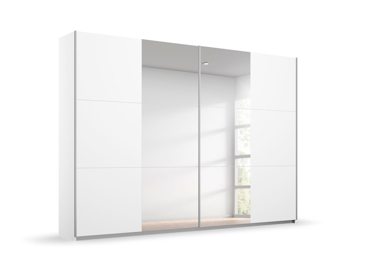 Rauch Möbel rauch Kleiderschrank Schwebetürenschrank Kronach 2-türig mit Spiegel 261cm Breit