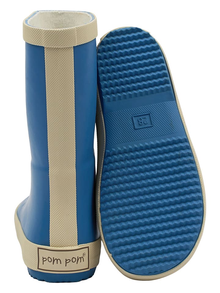 POM POM Gummistiefel in Blau günstig kaufen