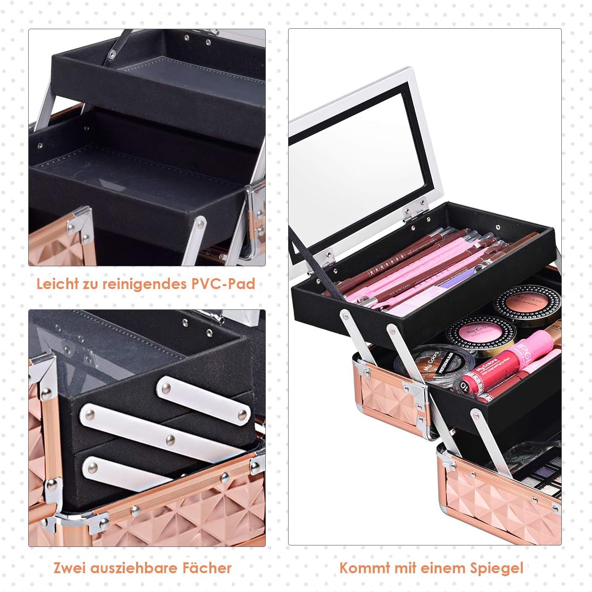 Costway COSTWAY Beauty Case Schminkkoffer Kosmetikkoffer