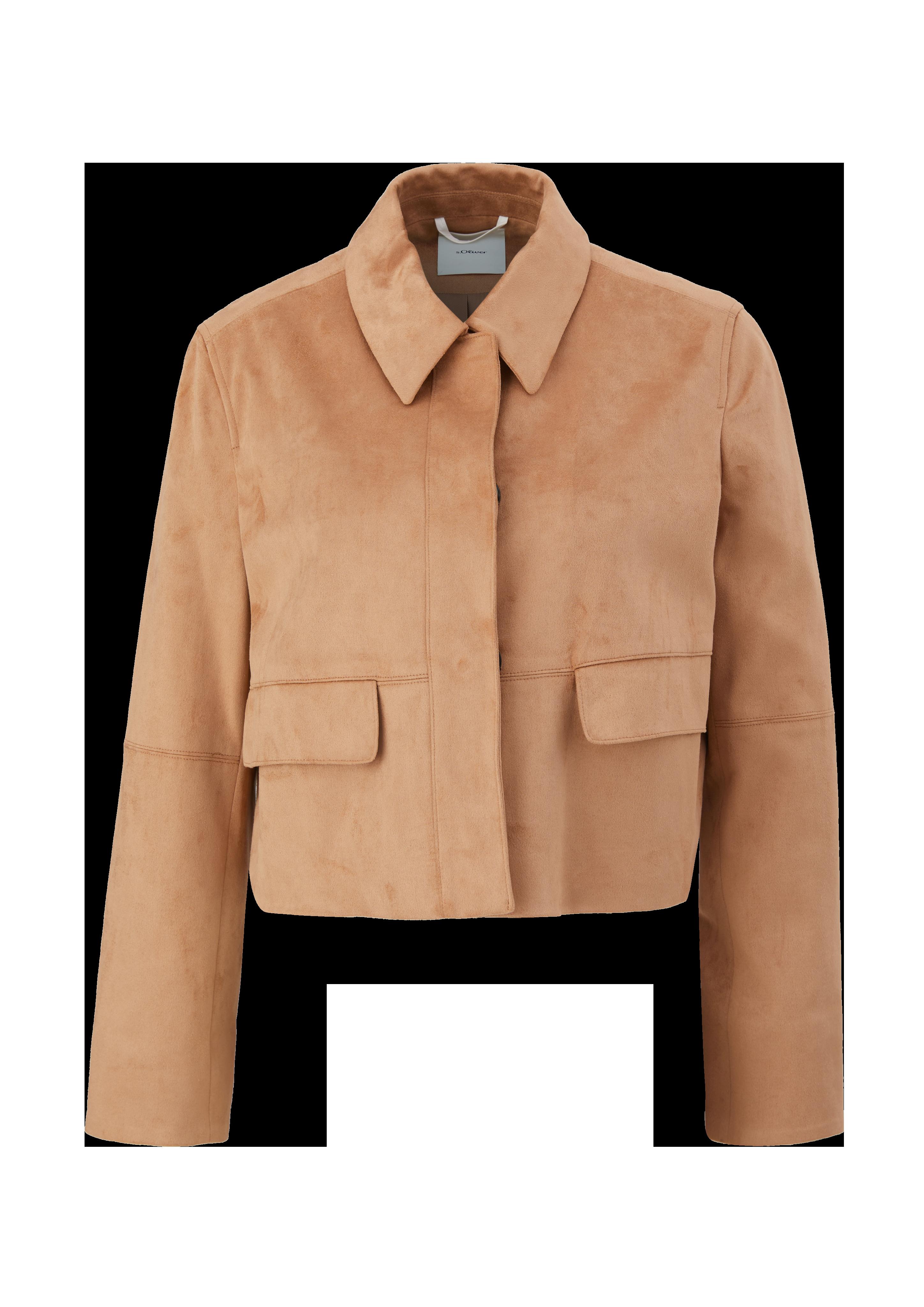 Jacke in Veloursoptik  2132529-8461