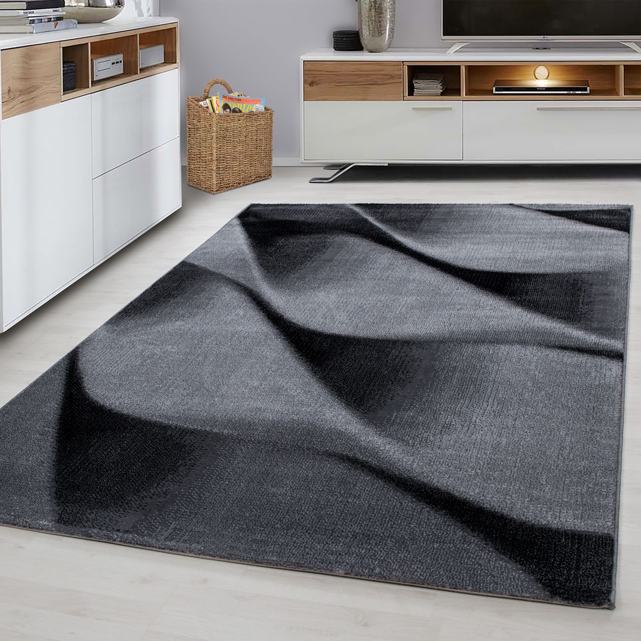 Ayyildiz Teppich, PARMA 9240, BLACK, 200 x 290 cm