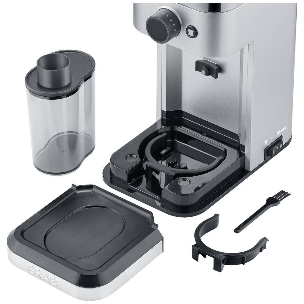 Graef Kaffeemühle CM500EU - Kaffeemühle - silber, 130 W, Stahl-Kegelmahlwerk