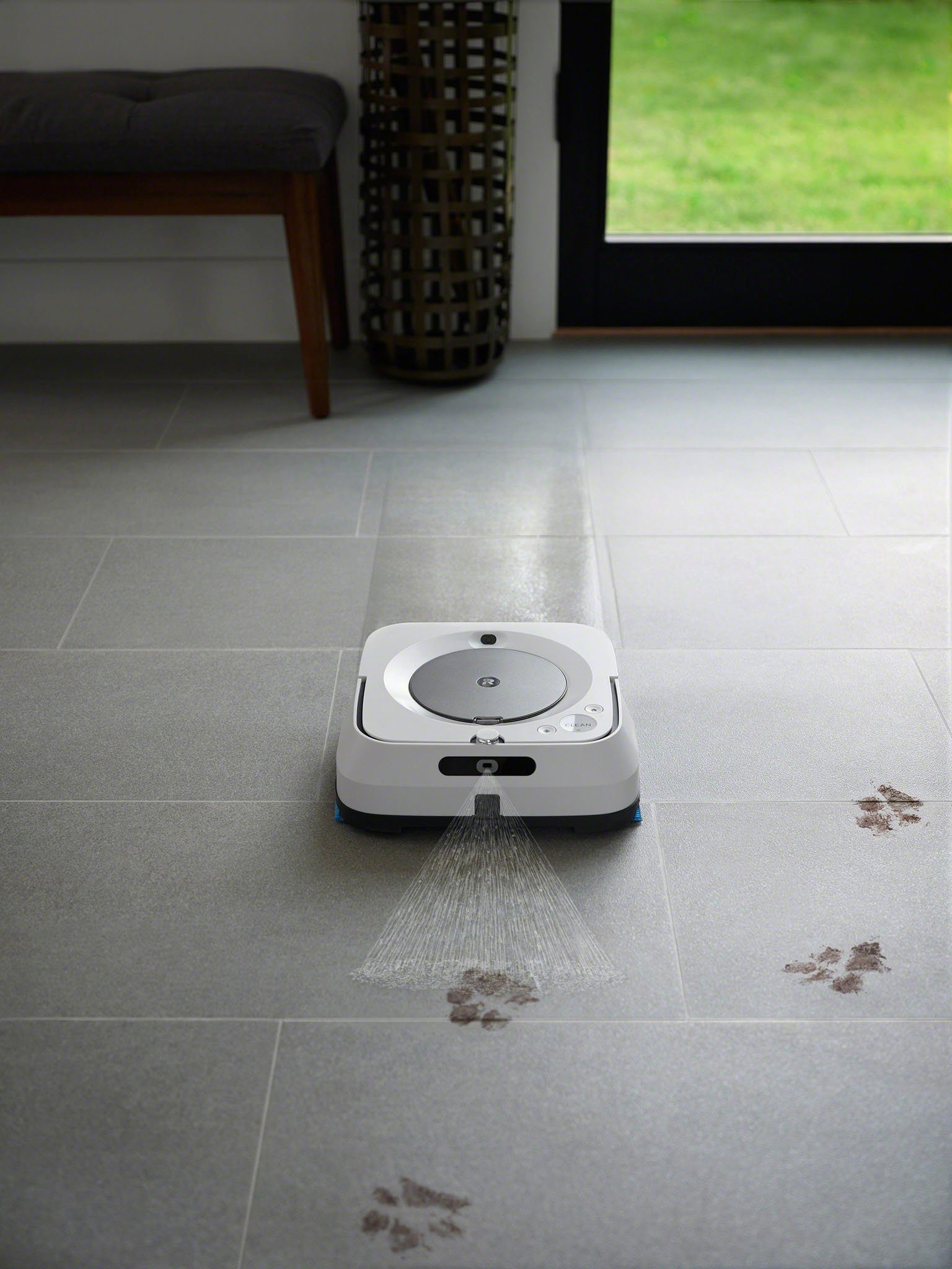 iRobot Wischroboter Braava jet m6 (m6138), beutellos, App-/Sprachsteuerung, Nasswischen und Trockenfegen, Kartierung