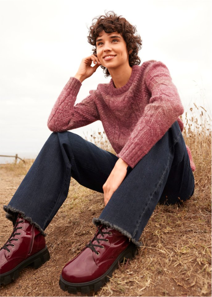 Pullover in Melange-Optik