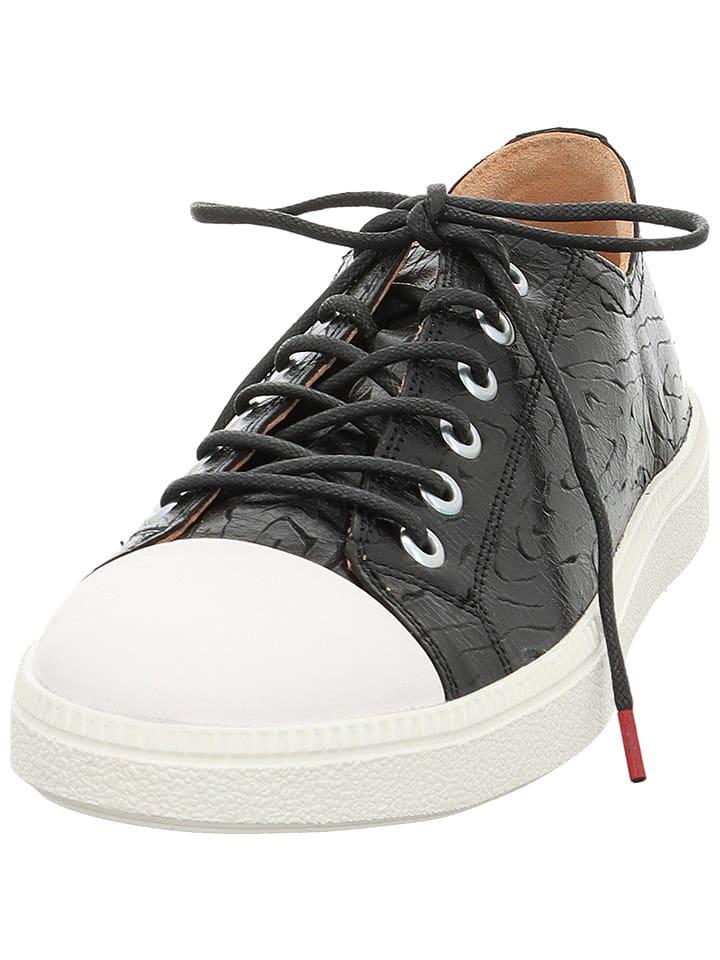 Think! Leder-Sneakers in Schwarz günstig kaufen