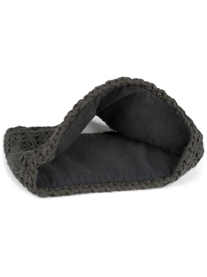 styleBREAKER Gehäkeltes Stirnband in Dunkelgrau günstig kaufen onesize