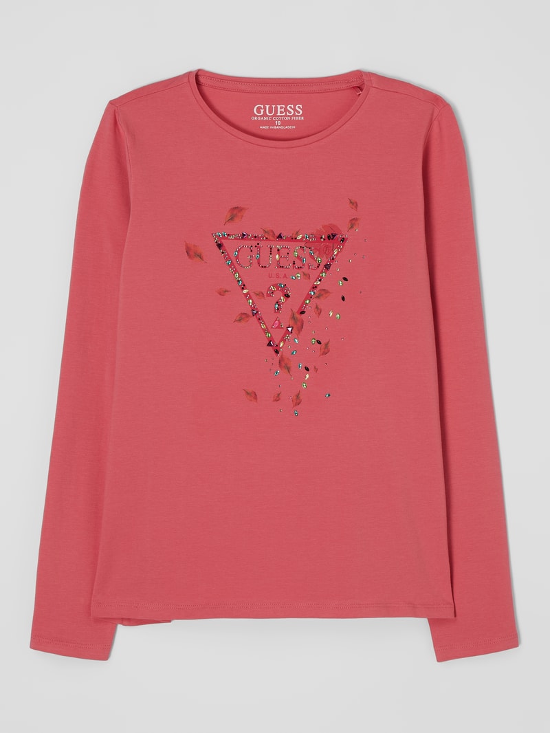 Sweatshirt mit Strasssteinen in pink