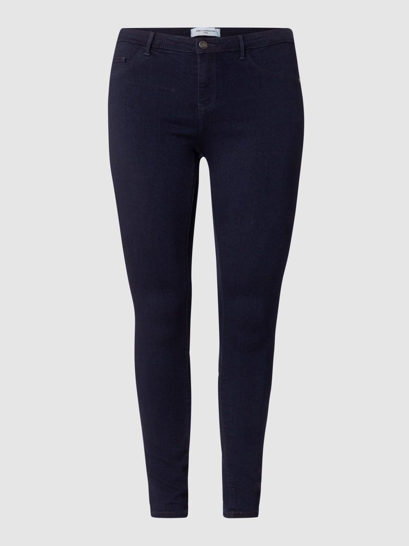 PLUS SIZE Skinny Fit Jeans mit Stretch-Anteil 'Modell Thunder' in dunkelblau