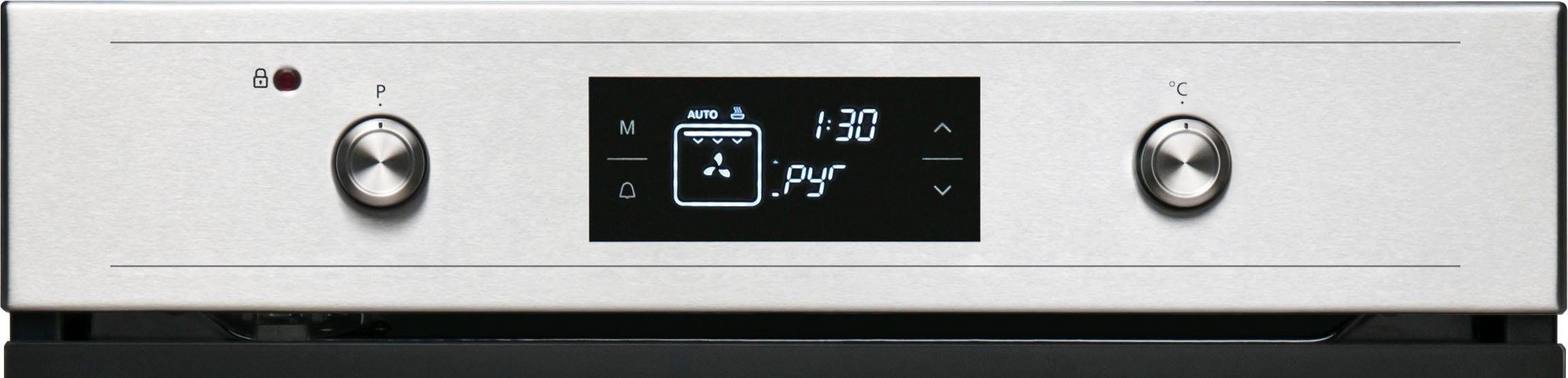 Sharp Pyrolyse Backofen K-61V28IM1-EU, Pyrolyse-Selbstreinigung
