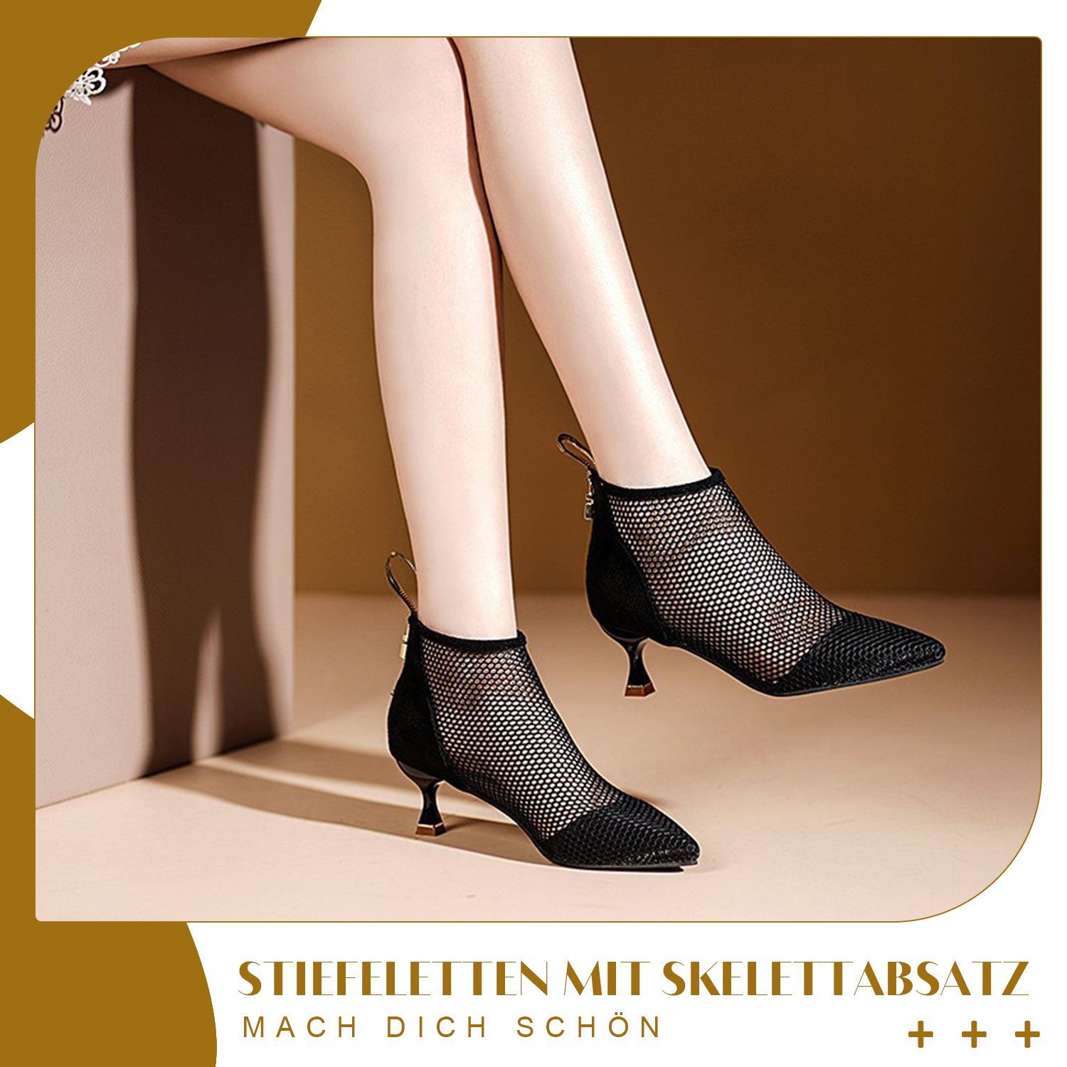 Daisred High Heels Tanzstiefel Stiefeletten Schaftsandalen Tanzschuhe Pumps