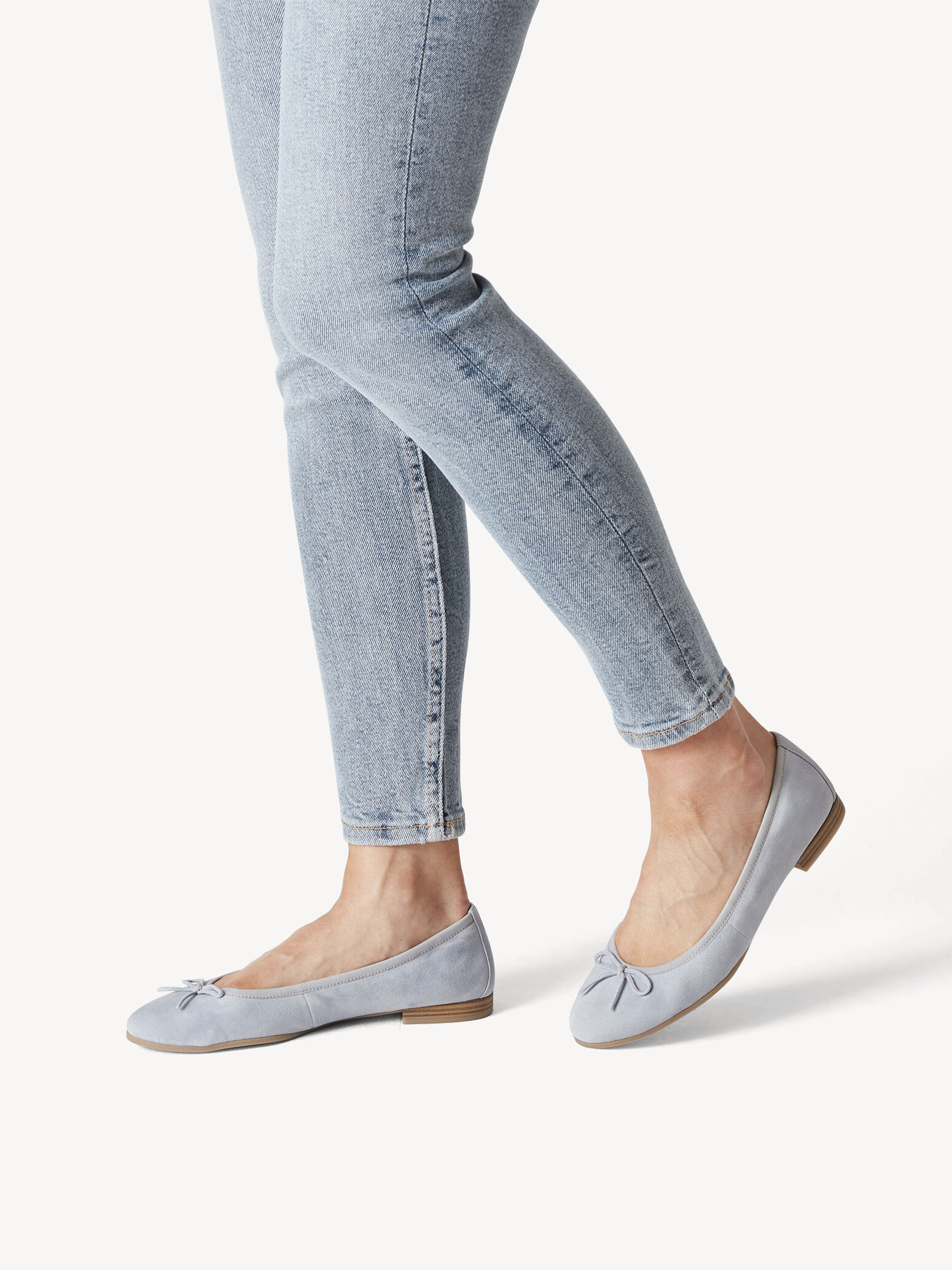 Ballerine en cuir - bleu