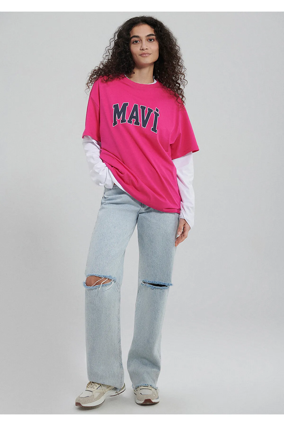 Mavi  Rosa T-Shirt mit Logo-Print Übergröße / weiter Schnitt1600843-70918