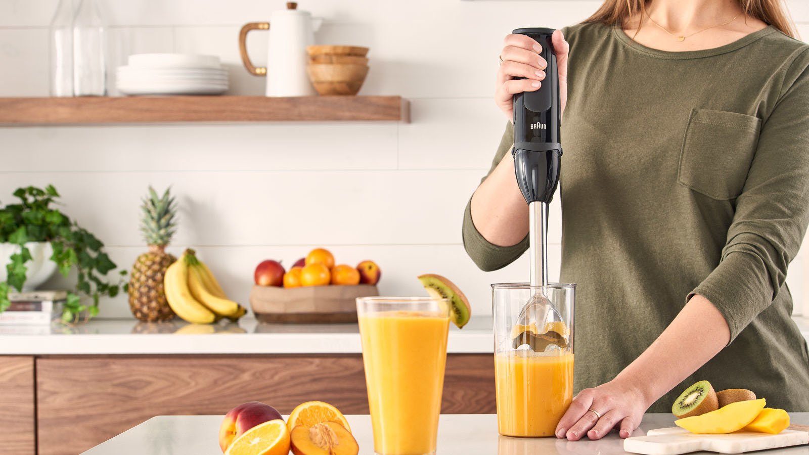 Braun Stabmixer MQ 5277BK MultiQuick 5 Vario, 1000 W, mit Schneebesen, Küchenmaschine, Gemüsestampfer und 600 ml Mixbecher