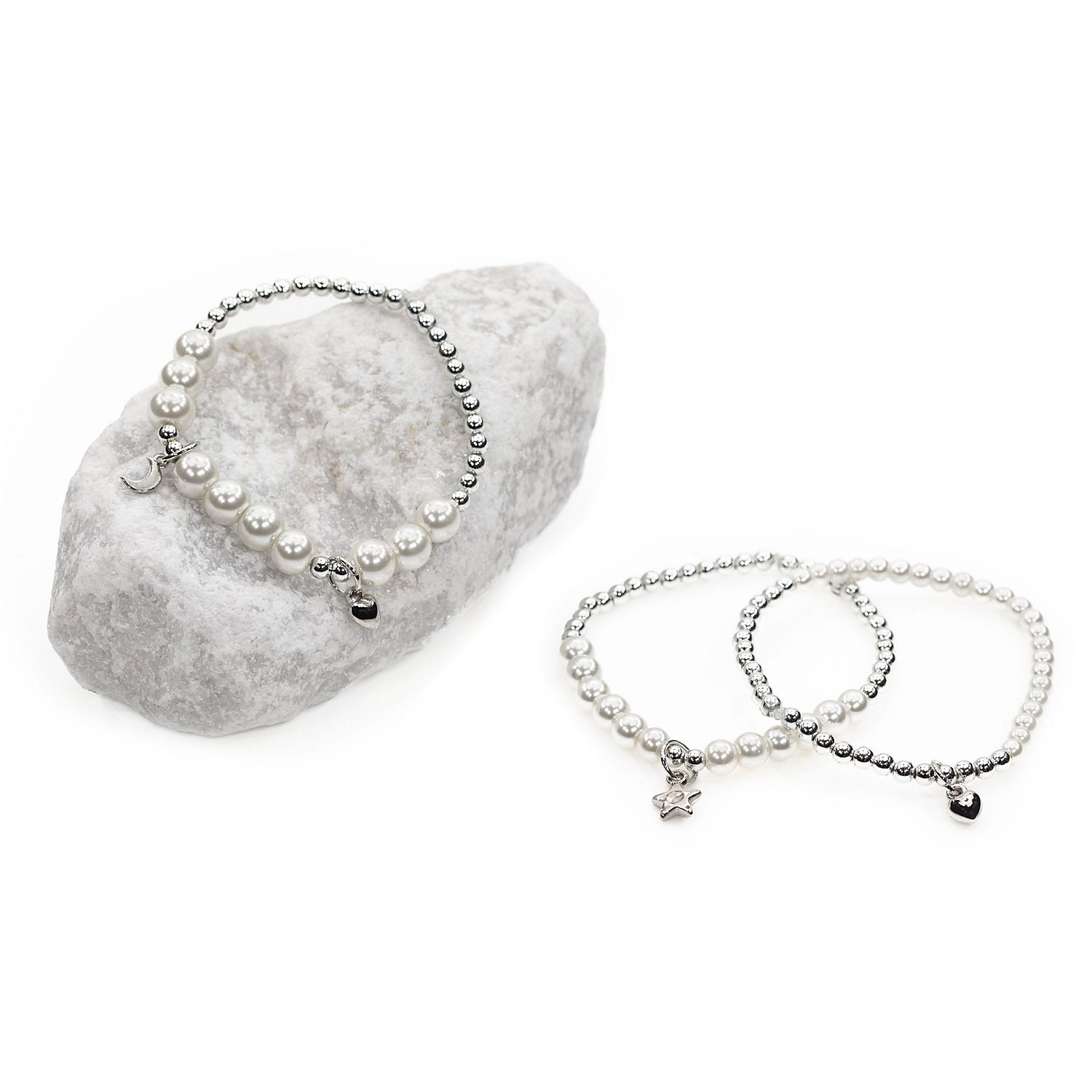 Mini-Anhänger, silber, 5–11 mm, 36 Stück