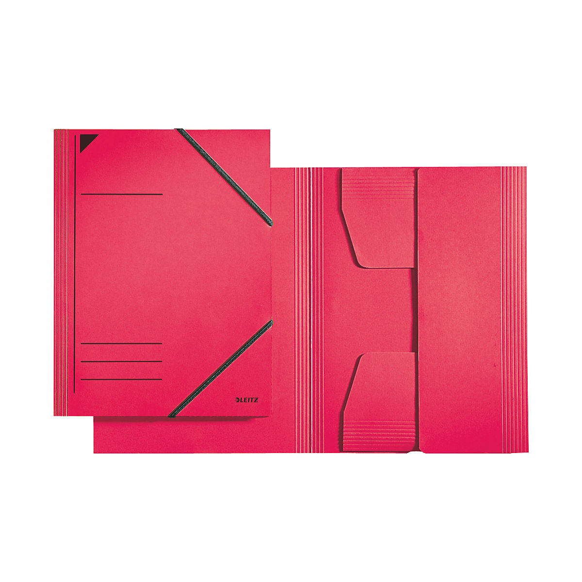 Eckspannermappe, A4, Füllhöhe 350 Blatt, Primärkarton, rot