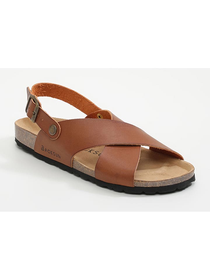 BACKSUN Leder-Sandalen 