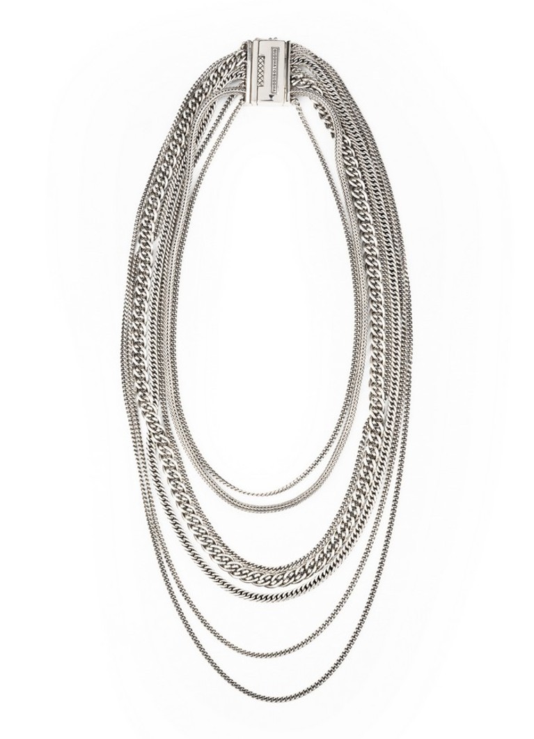 Buddha to Buddha  Nathalie Multi schakelketting van zilver