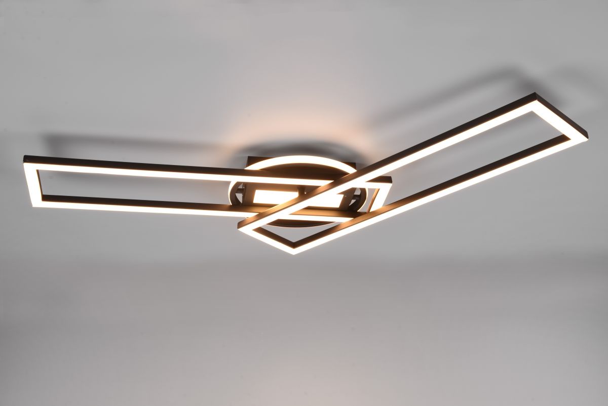 Reality Leuchten LED Deckenleuchte Twister Schwarz