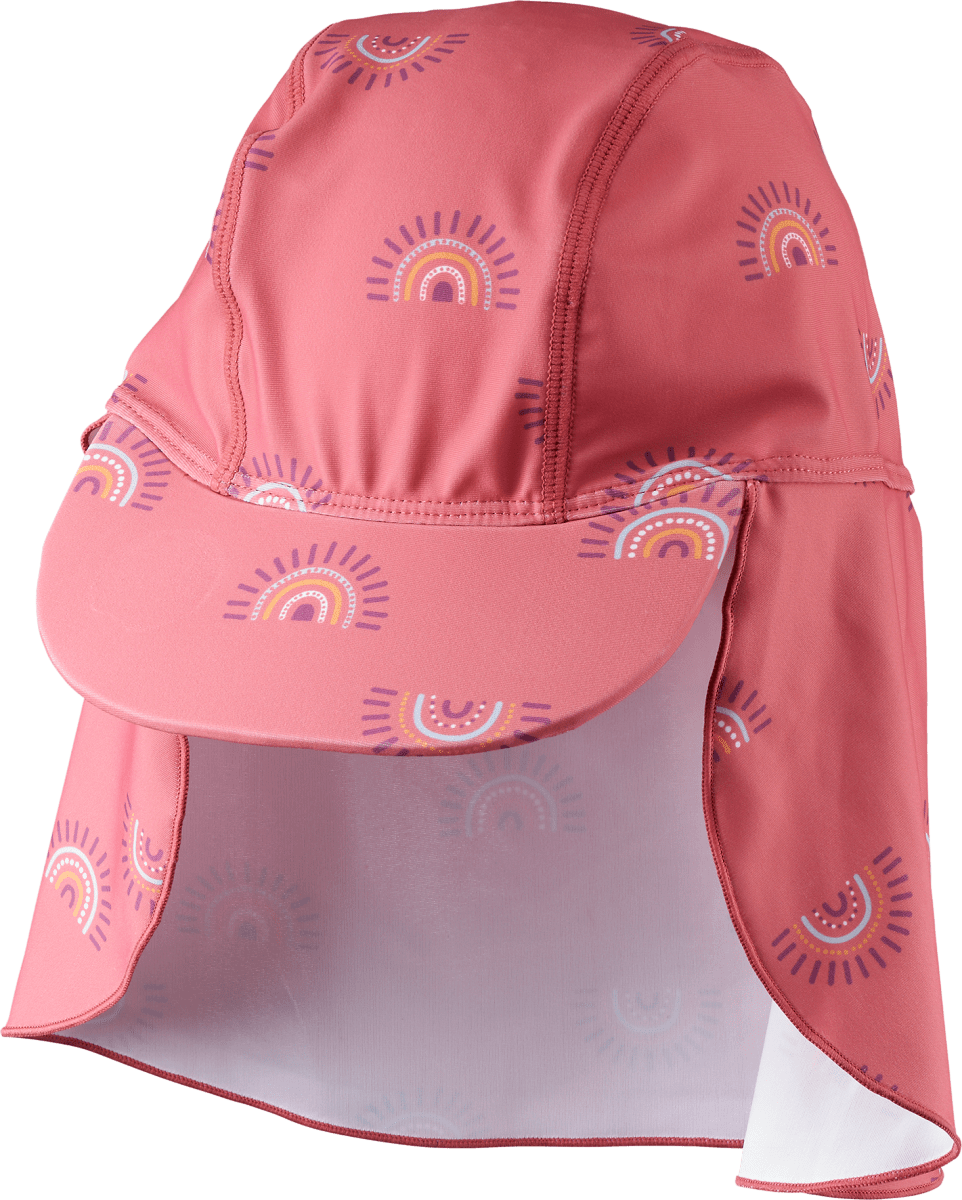 Bademütze mit Regenbogen-Muster, rosa, Gr. 48/49, 1 St