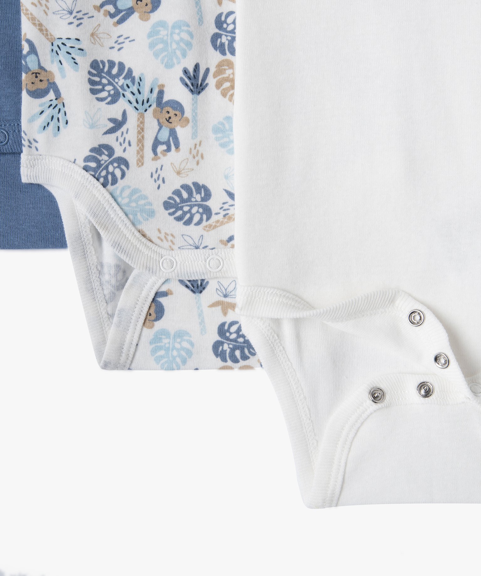 Body bébé manches courtes à col américain imprimé (lot ... ecru | GEMO