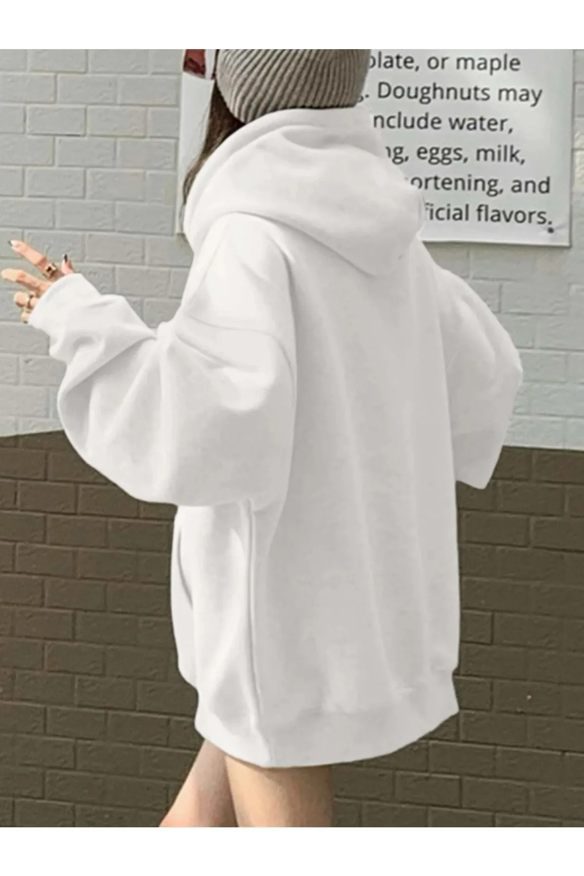 Know  Weißes Refrfsh-bedrucktes Damen-Sweatshirt