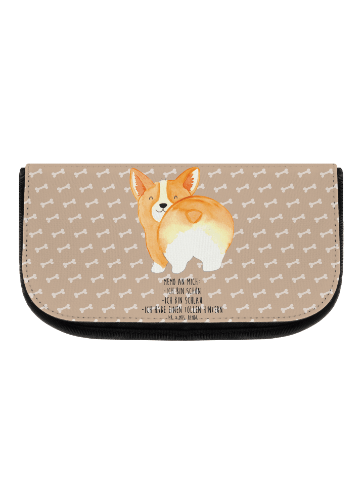 Mr. & Mrs. Panda Kosmetiktasche Corgi Po mit Spruch in Hundeglück günstig kaufen onesize