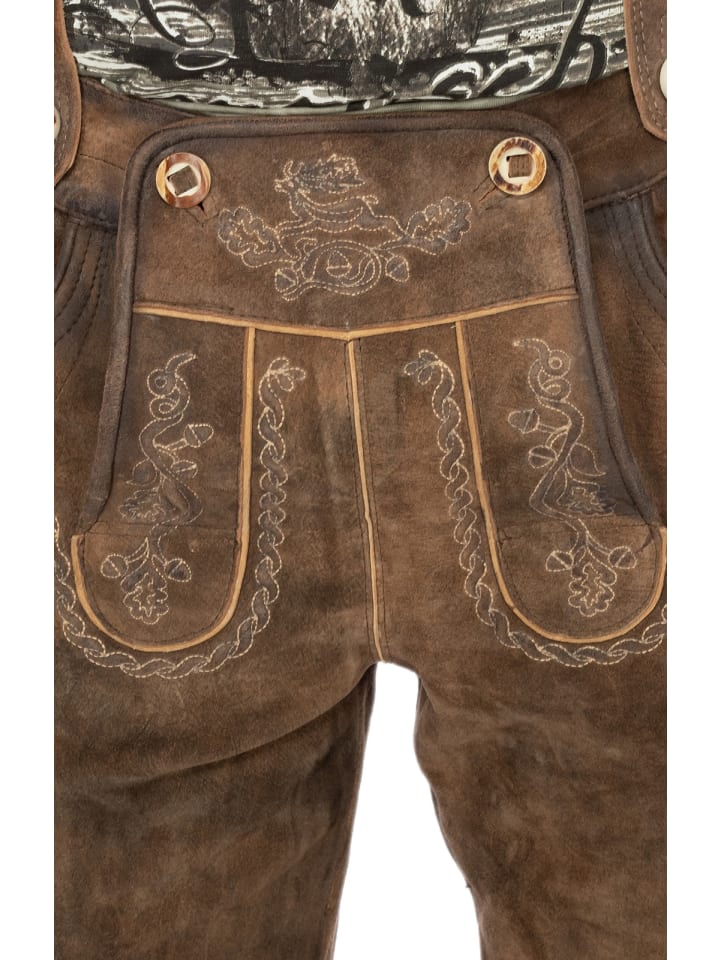 MADDOX Lederhose HORN in hellbraun günstig kaufen 54