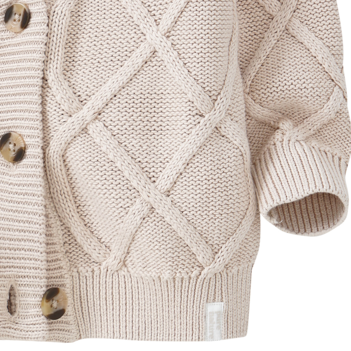 Mädchen Strickjacke mit Zopfstrickmuster
