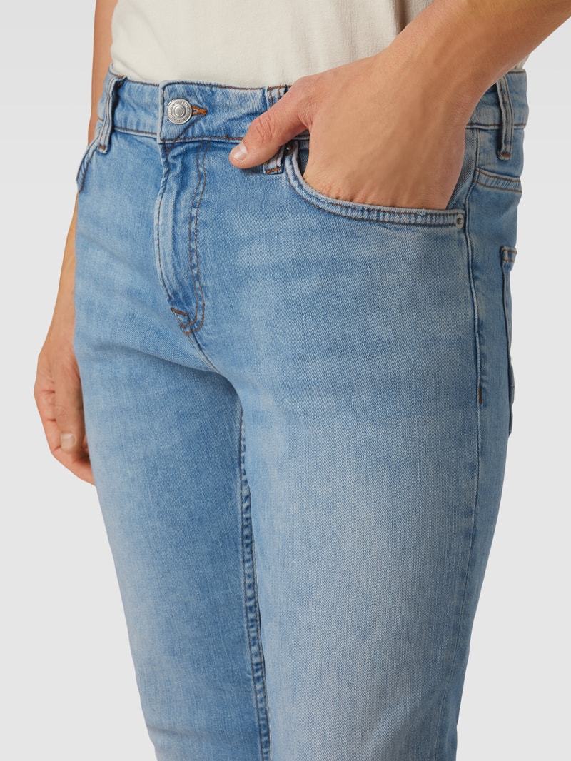 Slim Fit Jeans mit Eingrifftaschen Modell 'LOOM' in jeans