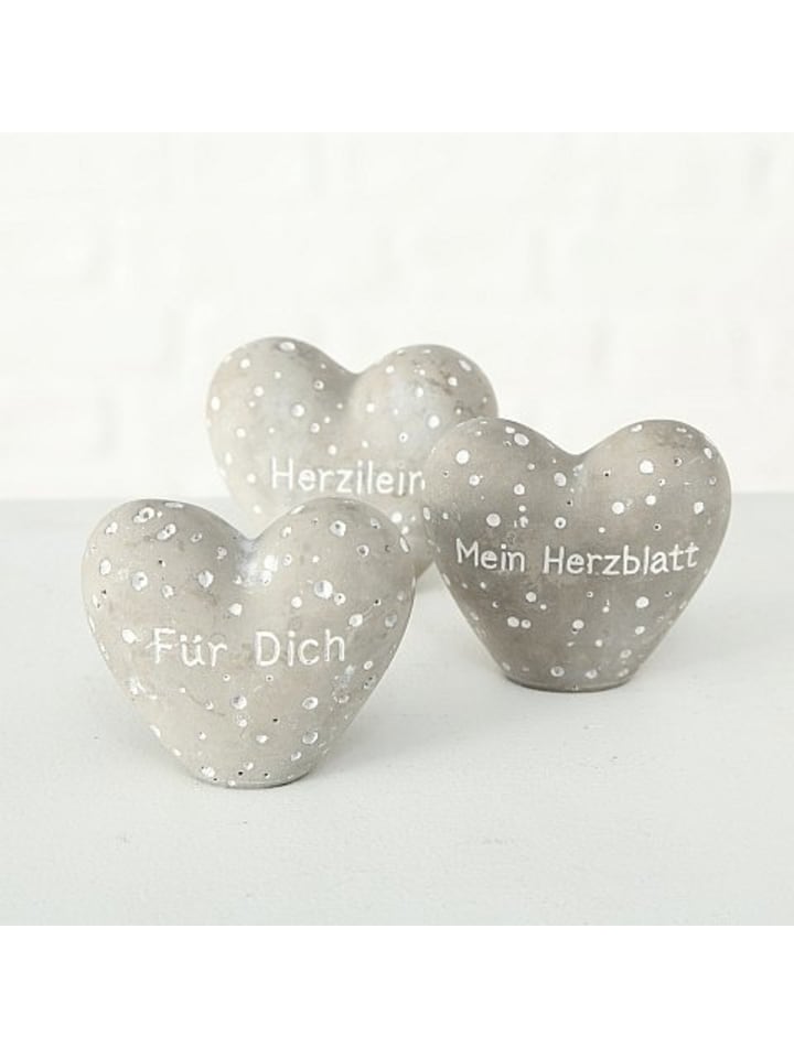 Boltze Dekoaufsteller Gracey Hearts in grau günstig kaufen