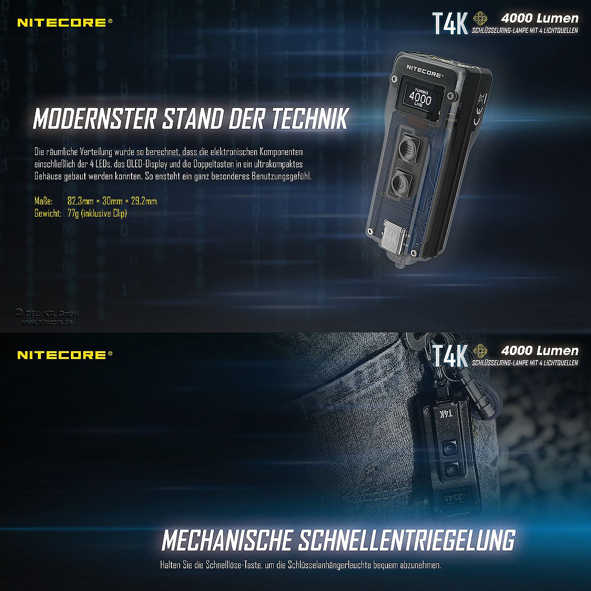 LED Schlüsselbundlampe T4K