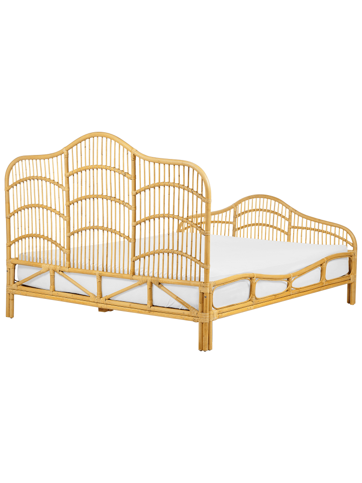 Beliani Doppelbett DOMEYROT in Heller Holzfarbton - (W) 167 x (H) 130 x (L) 207 cm günstig kaufen onesize