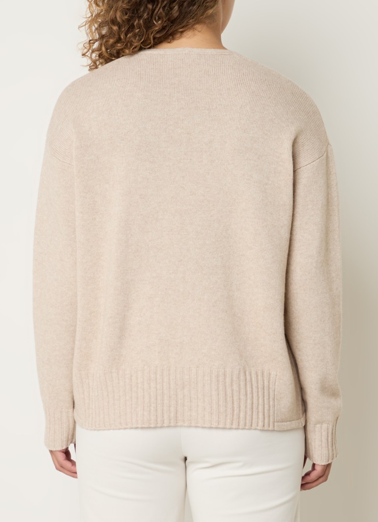 Benetton Fine-knit wool blend pullover with V-neck