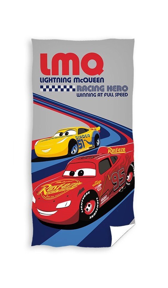 MTOnlinehandel Badetuch Cars 70x140 cm, 100 % Baumwolle, 's Cars Auto Lightning McQueen, Baumwolle (1-St), Bade- / Strandtuch für Kinder