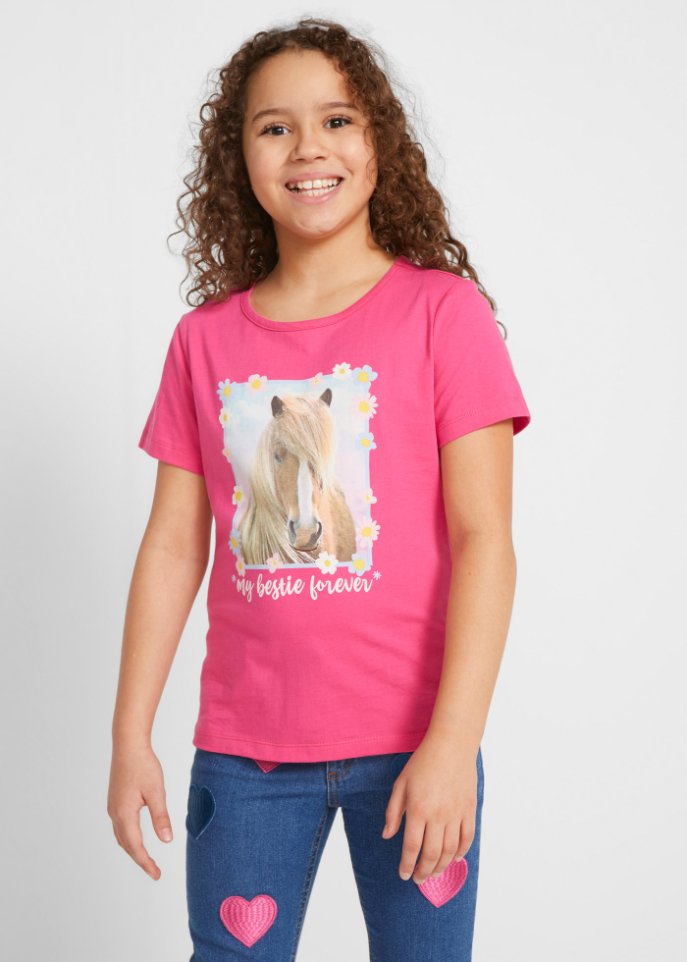Mädchen T-Shirt (2er Pack) aus Bio-Baumwolle