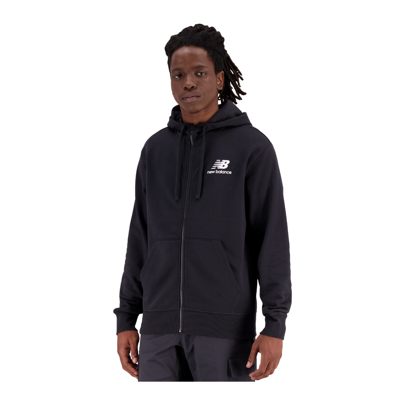 New Balance Essentials Stacked Logo Jacke FBK
