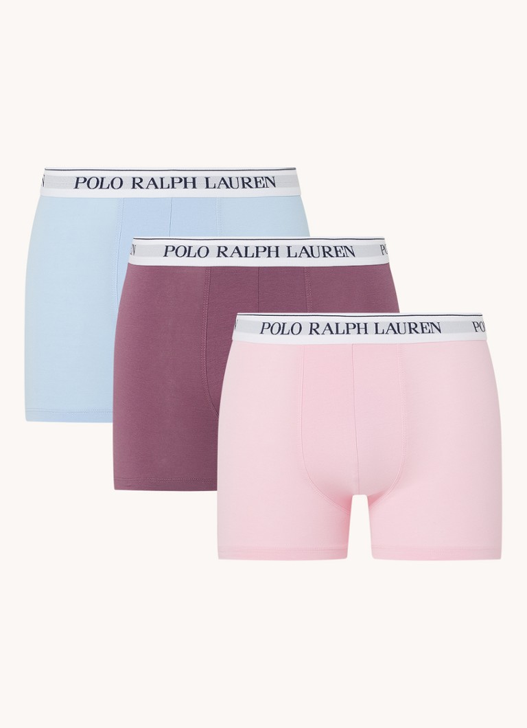 Ralph Lauren Boxer Shorts with logo waistband in a 3-pack
