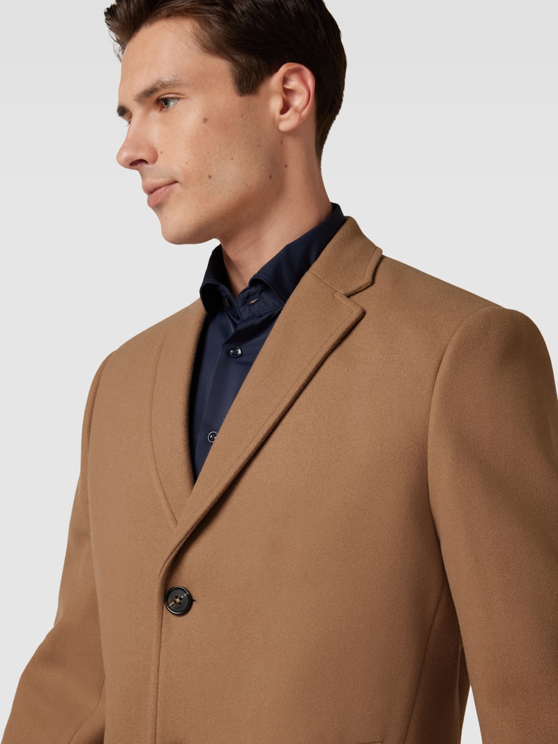 Mantel mit Reverskragen in camel