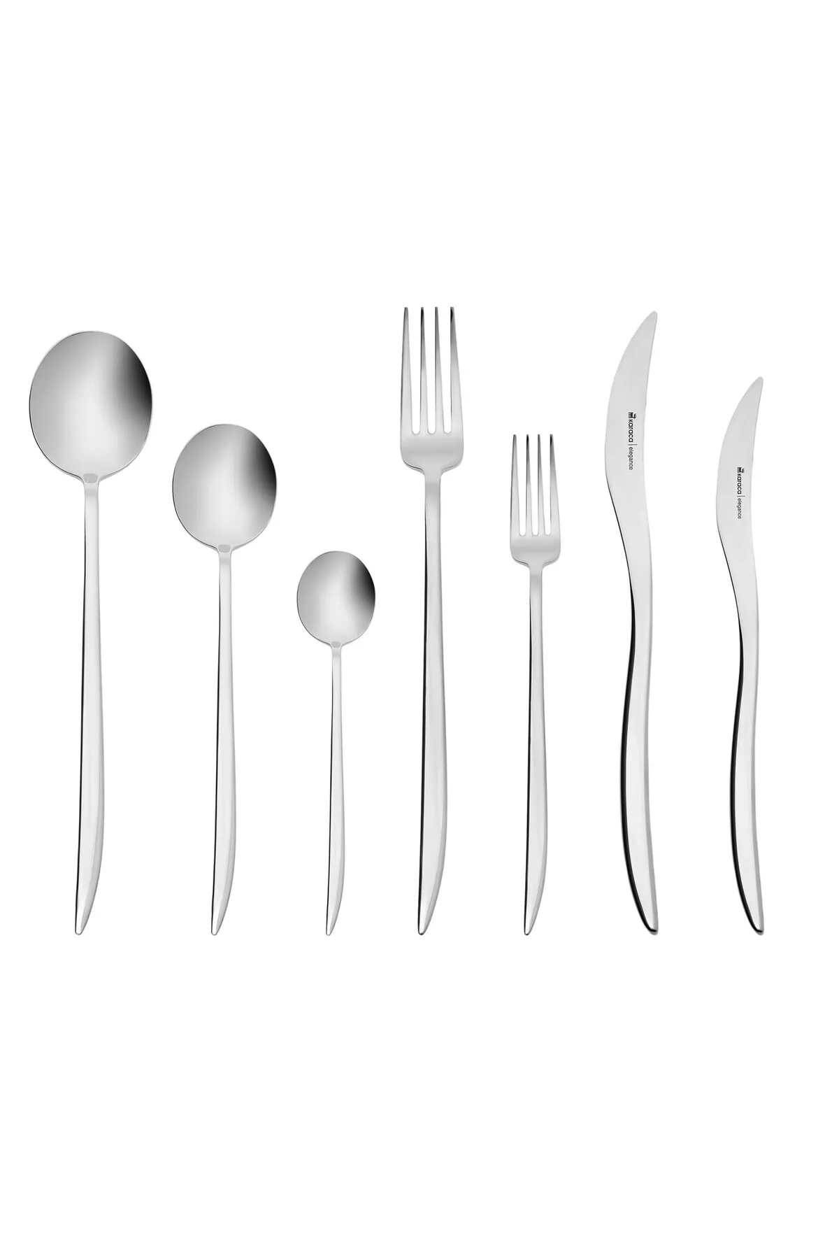 Karaca  Amour 84-teiliges Elegance Besteck-Set mit Box für 12 Personen, Stahl