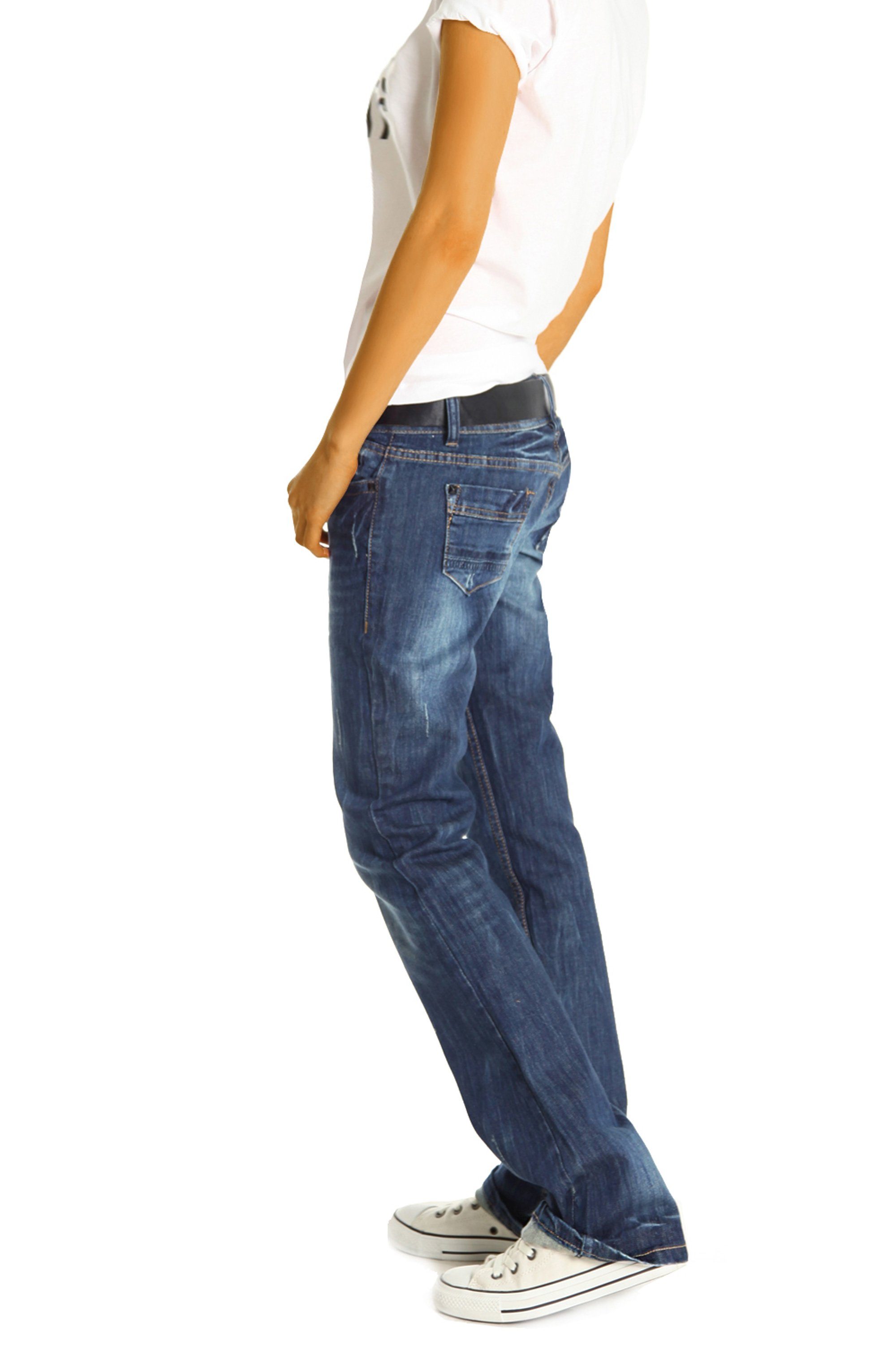 be styled Boyfriend-Jeans be styled Hüftjeans Boyfriend Baggy Relaxed Fit Damen Jeans - j137p 5-Pocket Stil