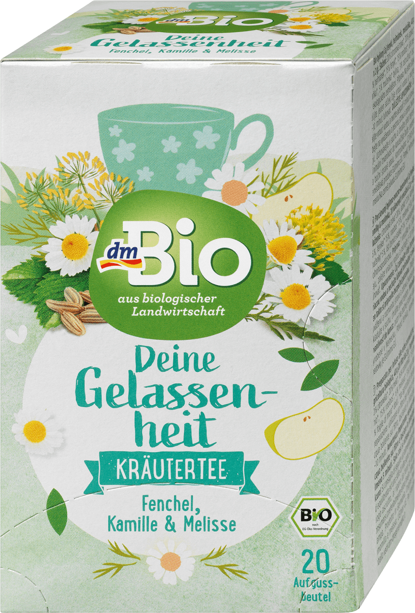 Kräutertee \Deine Gelassenheit\ mit Zitronengras, Fenchel und Kamille (20 x 2g), 40 g