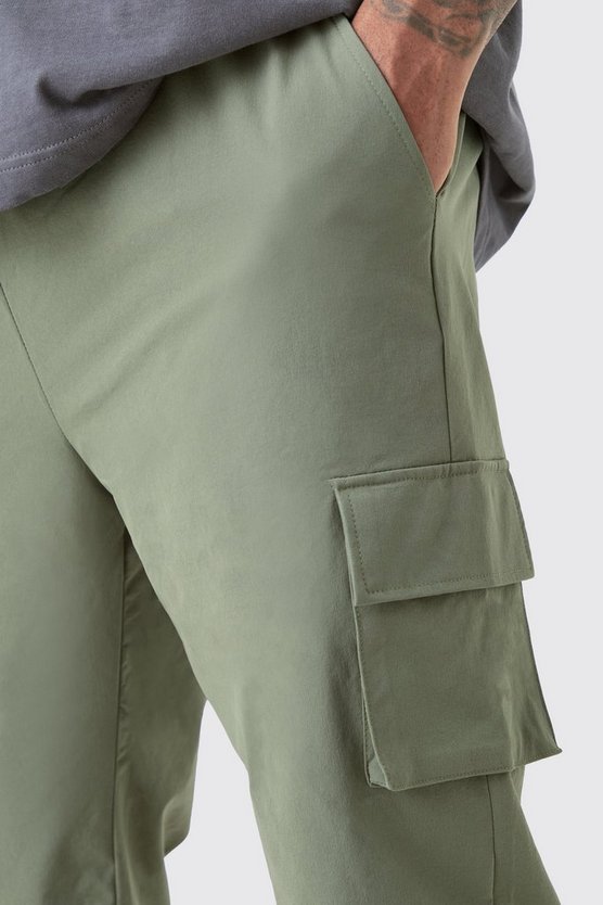 Plus elastische leichte Stretch Skinny Cargo-Hose