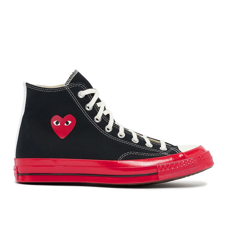 Comme des Garcons Play Red Sole Chuck Taylor 70 Hi Top Black