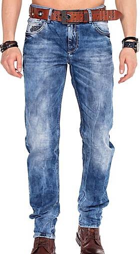 Cipo & Baxx Jeanshose im Regular Fit-Schnitt mit integriertem Gürtel