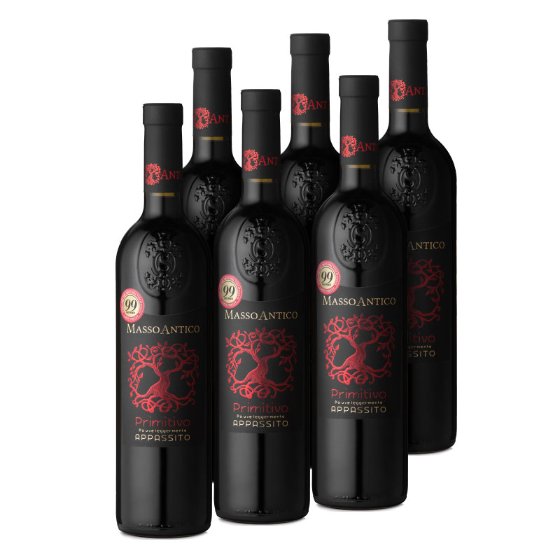 Masso Antico Primitivo IGT Salento Appassito 2023 99 LMP - 6er Karton