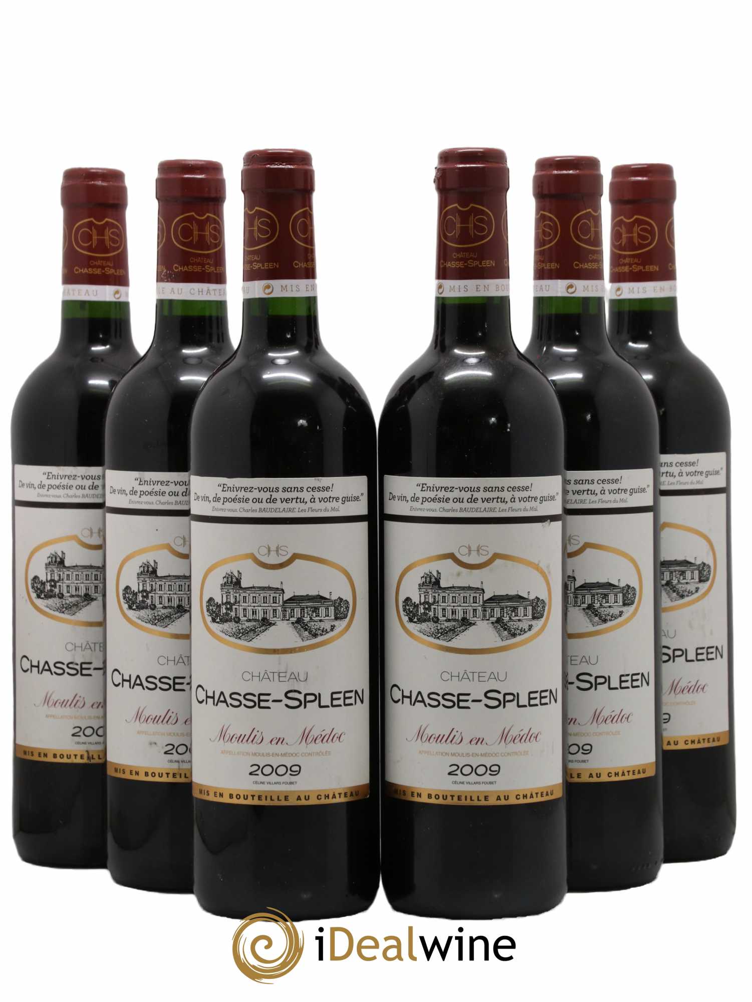 Château Chasse Spleen  2009 - Lot de 6 Bouteilles