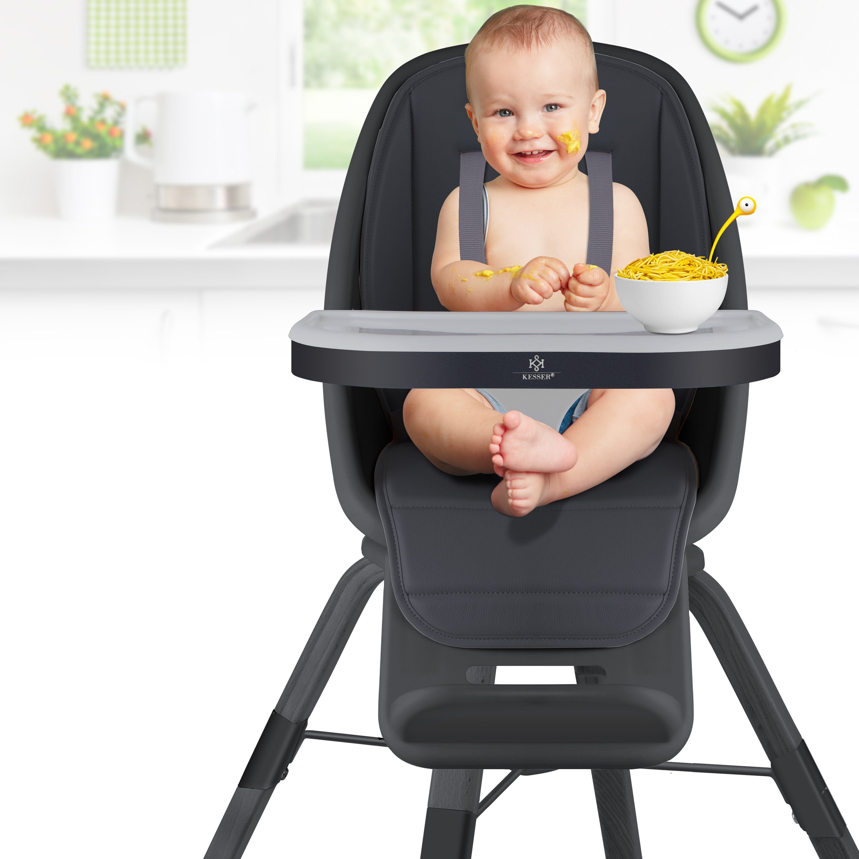 KESSER Hochstuhl, 3in1 Toni Hochstuhl Kinderhochstuhl, Babystuhl, Kombihochstuhl