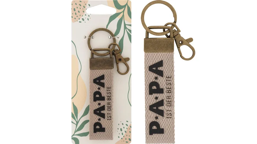 GRUSS&CO Schlüsselanhänger Canvas »Papa ist der Beste«