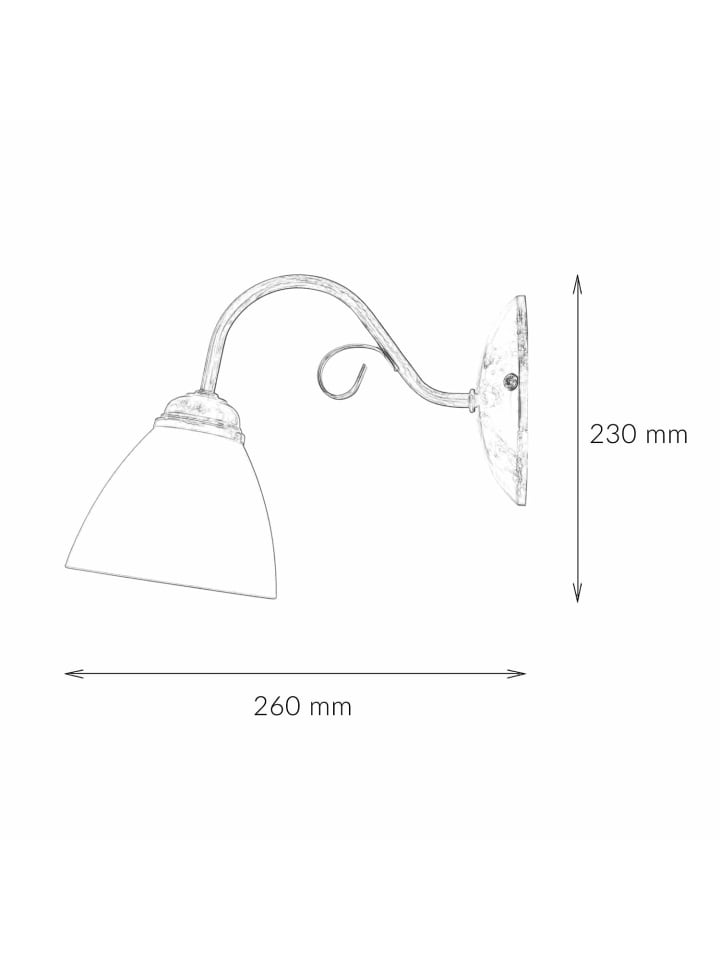 Licht-Erlebnisse Wandlampe in Shabby Weiß Weiß günstig kaufen onesize
