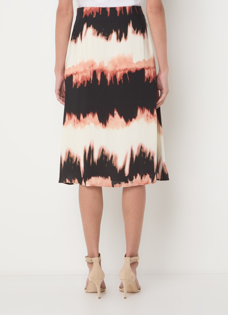 Jupe midi Taifun Rock à motif tie-dye